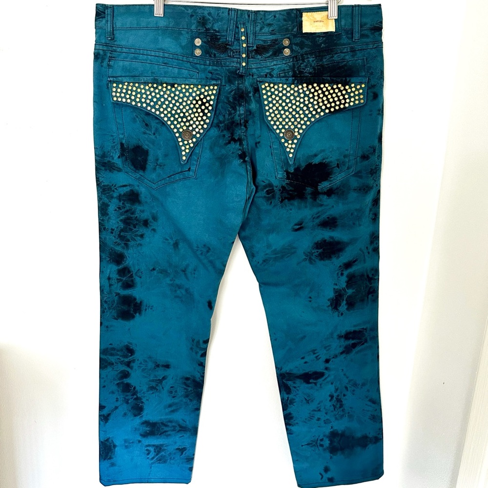 Robin’s Jean - Blue Tye Die Pants - Picture 2 of 7